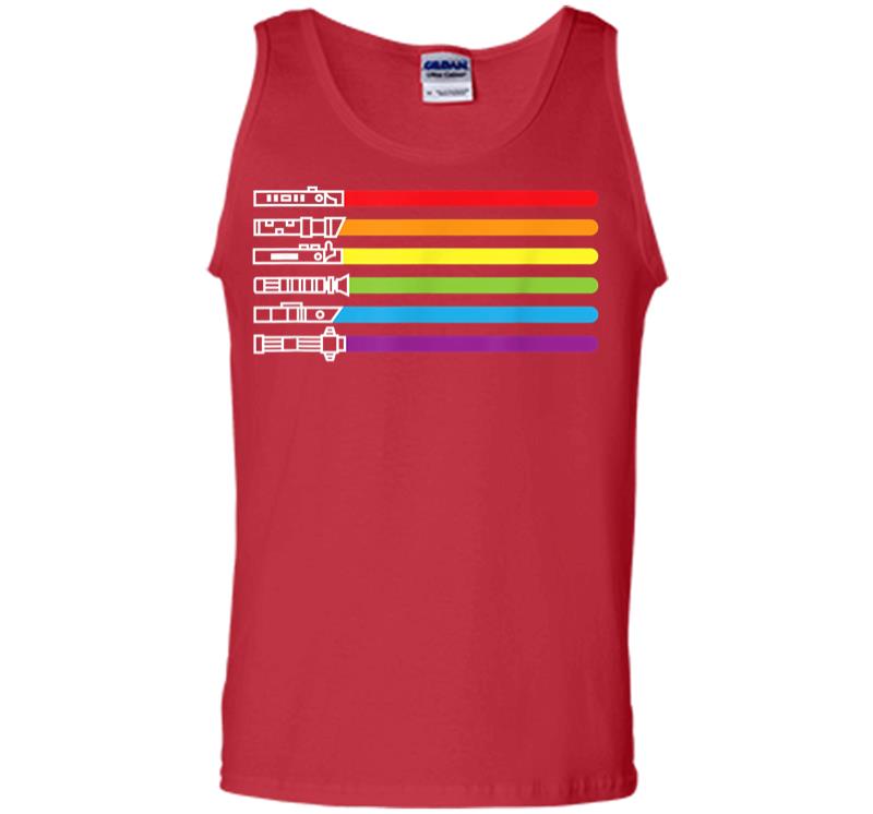 Inktee Store - Funny Gay Saber Tee Rainbow Lgbt Pride Month 2020 Lgbtq Gift Men Tank Top Image