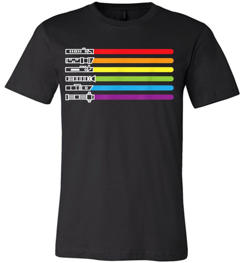 Funny Gay Saber Tee Rainbow LGBT Pride Month 2020 LGBTQ Gift Premium T-shirt
