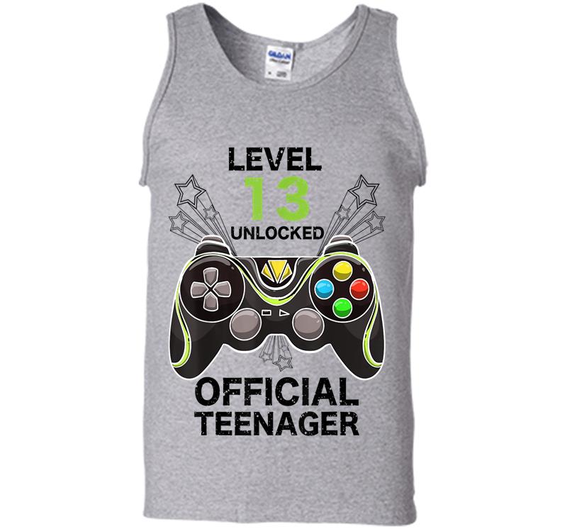Inktee Store - Funny Level 13 Unlocked Official Nager Cool Birthday Mens Tank Top Image
