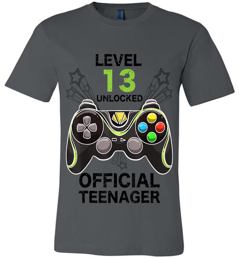 Funny Level 13 Unlocked Official Nager Cool Birthday Premium T-shirt