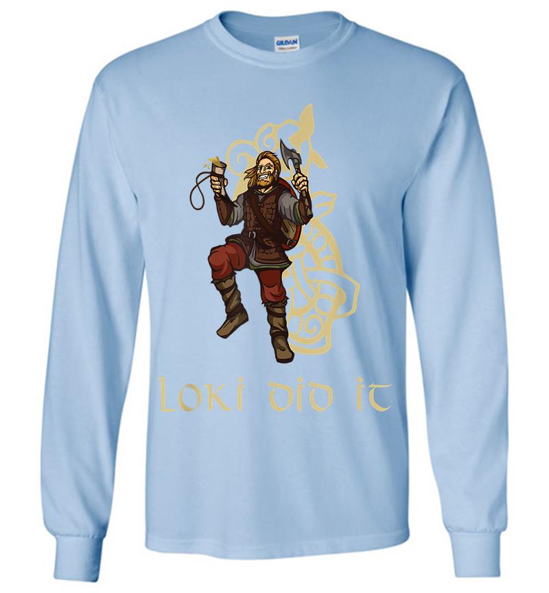 Inktee Store - Funny Medieval History Viking Mythology Trickster God Loki Long Sleeve T-Shirt Image