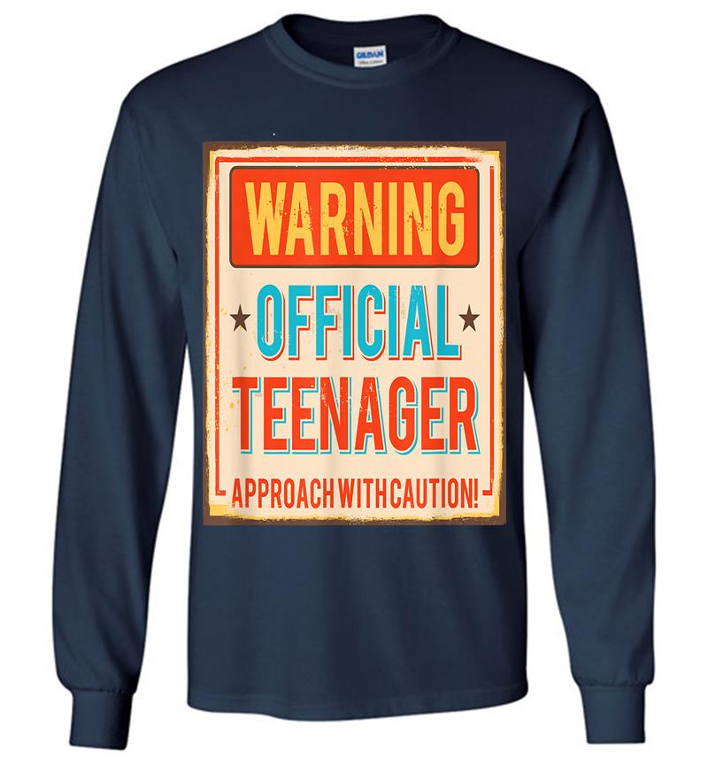 Inktee Store - Funny Nager 13 Warning Official Nager Ideas Long Sleeve T-Shirt Image