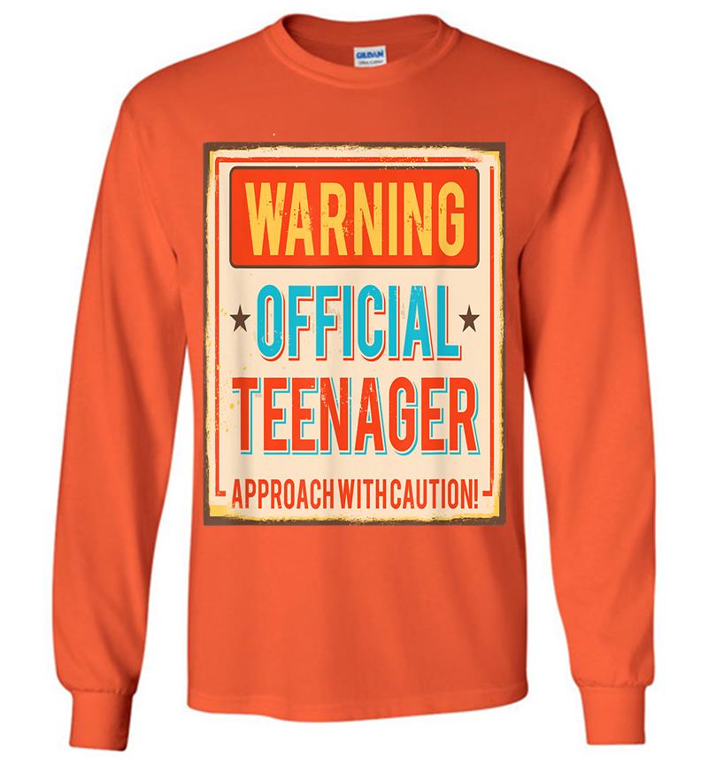 Inktee Store - Funny Nager 13 Warning Official Nager Ideas Long Sleeve T-Shirt Image
