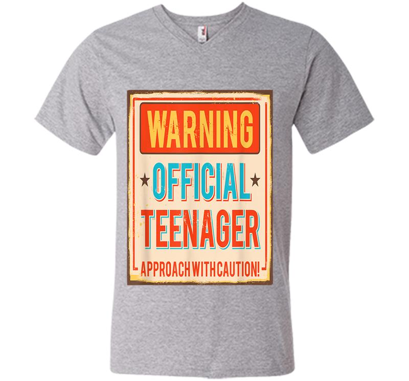 Inktee Store - Funny Nager 13 Warning Official Nager Ideas V-Neck T-Shirt Image