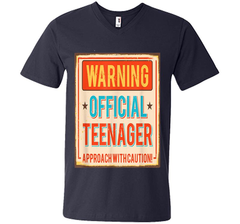 Inktee Store - Funny Nager 13 Warning Official Nager Ideas V-Neck T-Shirt Image