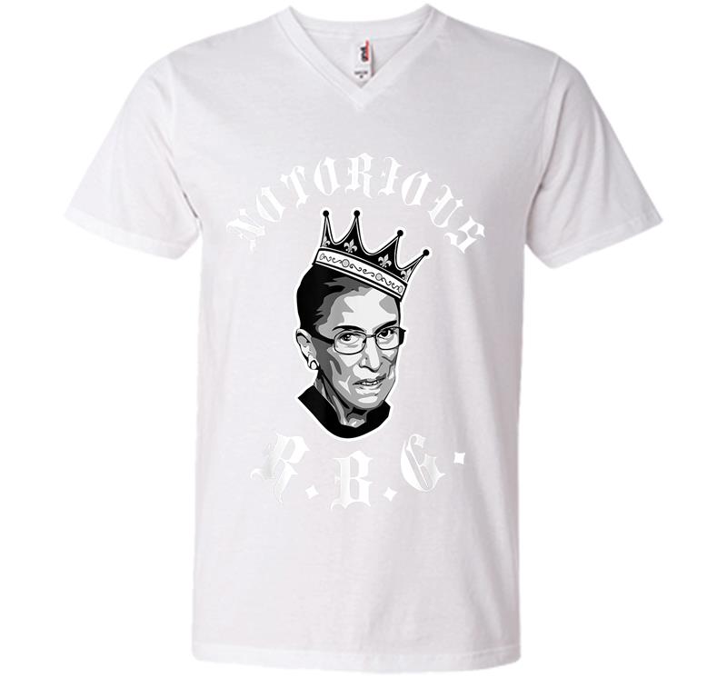 Inktee Store - Funny Ruth Bader Ginsberg - Notorious Rbg V-Neck T-Shirt Image