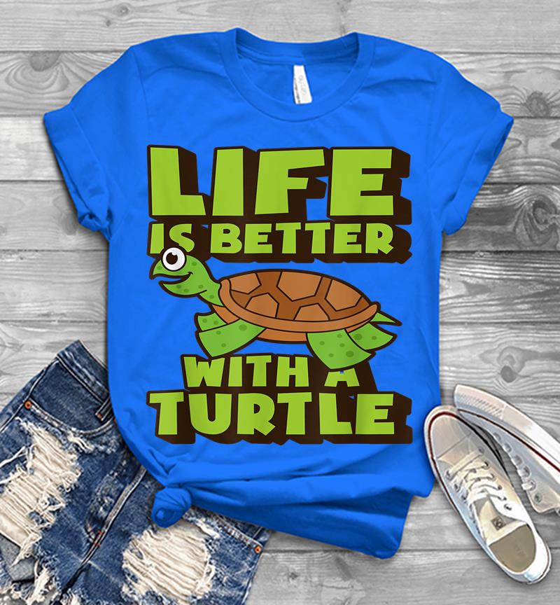 Inktee Store - Funny Turtle Life Is Better With A Turtle Mens T-Shirt Image