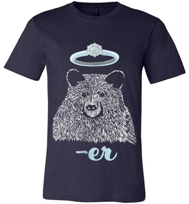 Inktee Store - Funny Wedding Ring Bearer Bear Premium T-Shirt Image