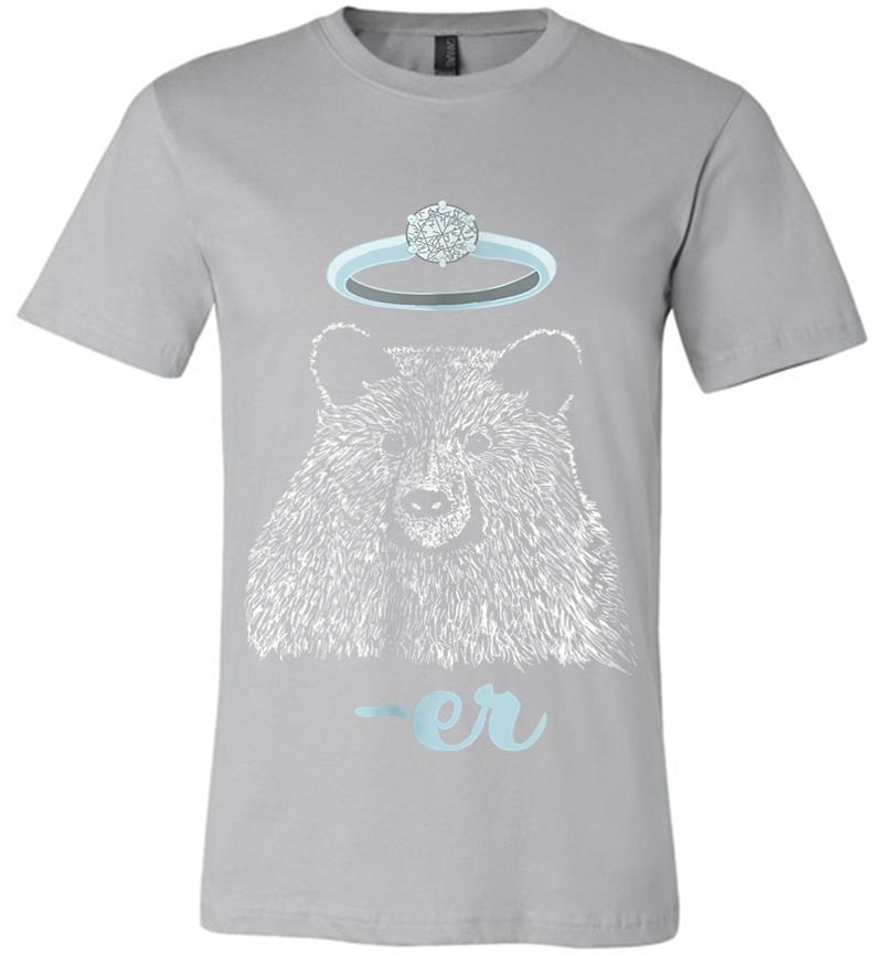 Inktee Store - Funny Wedding Ring Bearer Bear Premium T-Shirt Image