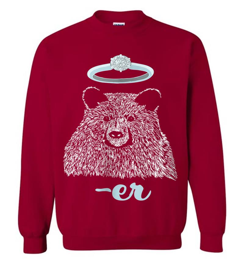 Inktee Store - Funny Wedding Ring Bearer Bear Sweatshirt Image
