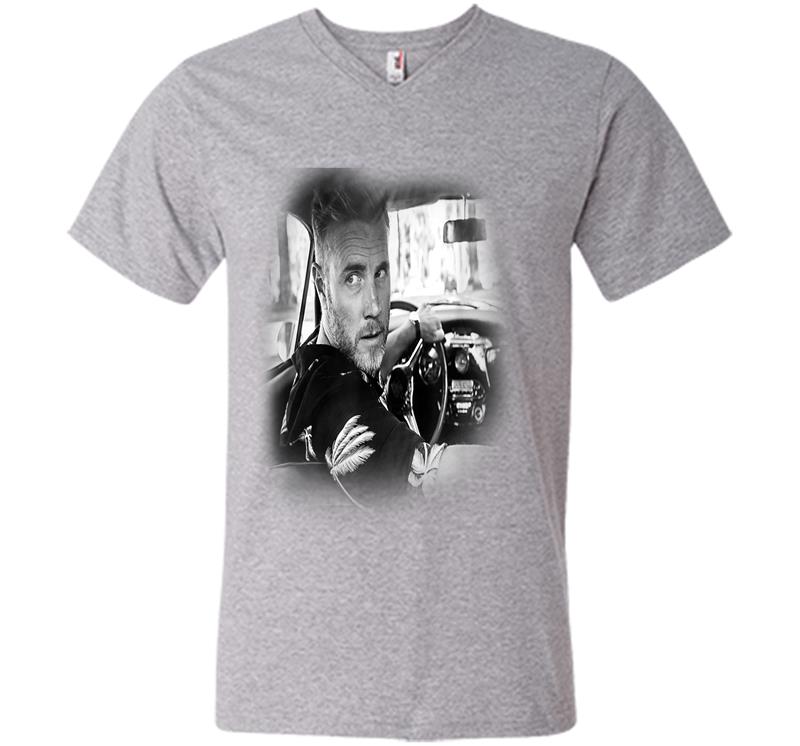 Inktee Store - Gary Barlow Official Driving V-Neck T-Shirt Image