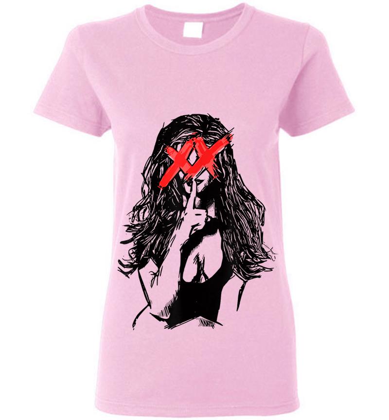 Inktee Store - Geheimnis Sei Leise Sexy Sommer Urlaub Strand Pinup Girl Womens T-Shirt Image