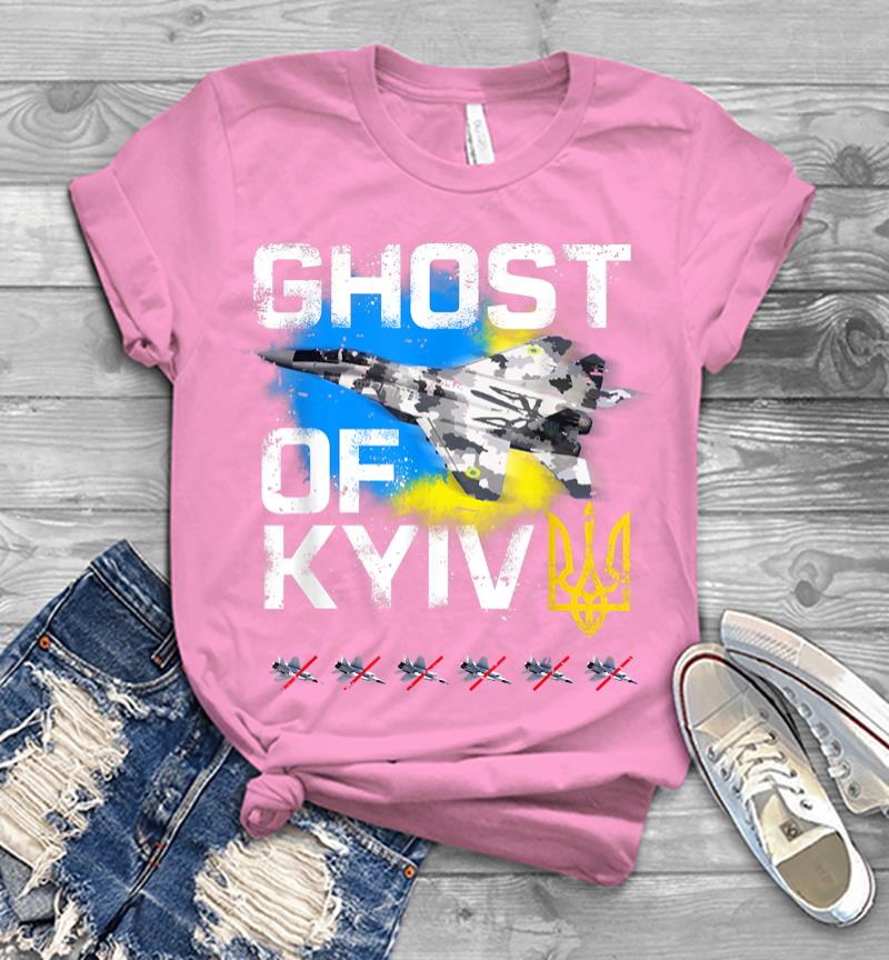 Inktee Store - Ghost Of Kyiv Ukraine Fighter Jet Men T-Shirt Image