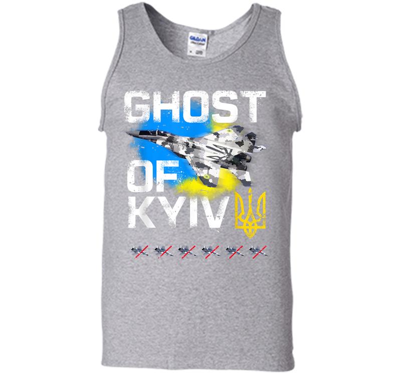 Inktee Store - Ghost Of Kyiv Ukraine Fighter Jet Men Tank Top Image