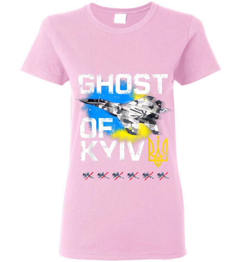 Inktee Store - Ghost Of Kyiv Ukraine Fighter Jet Women T-Shirt Image