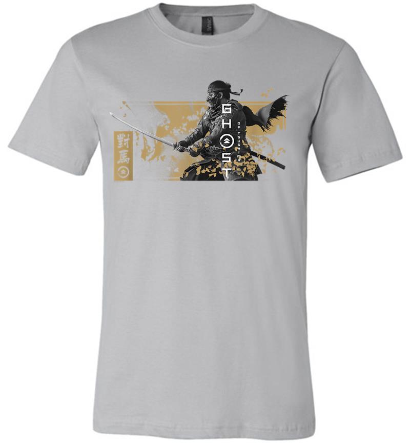 Ghost Of Tsushima Katana With Falling Leaves Premium T-shirt - InkTee Store