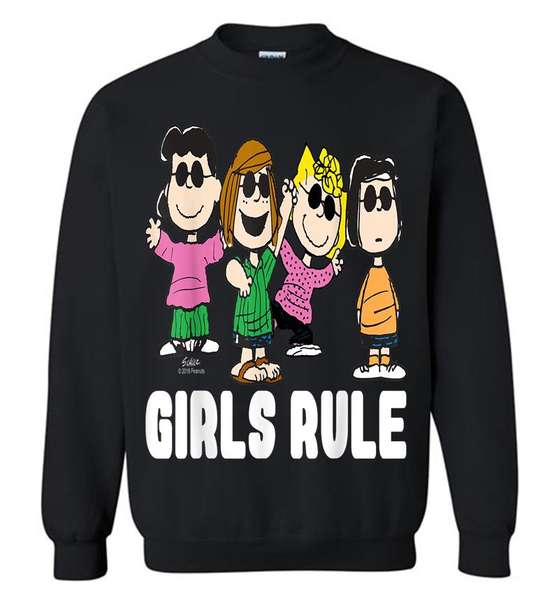 Girls Rule Peanuts Snoopy Lucy Peppermint Patty Sweatshirt