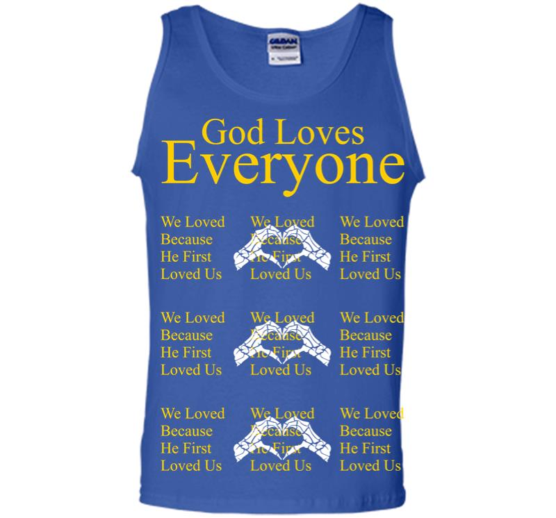 Inktee Store - God Loves Everyone Men Tank Top Image