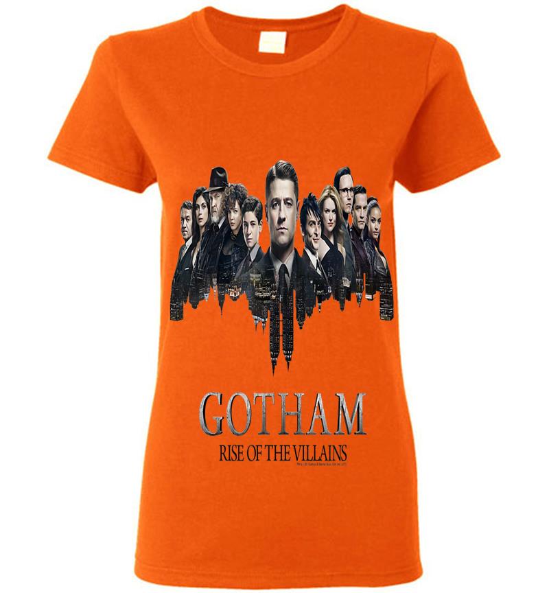 Inktee Store - Gotham Tv Series Skyline Cast Womens T-Shirt Image