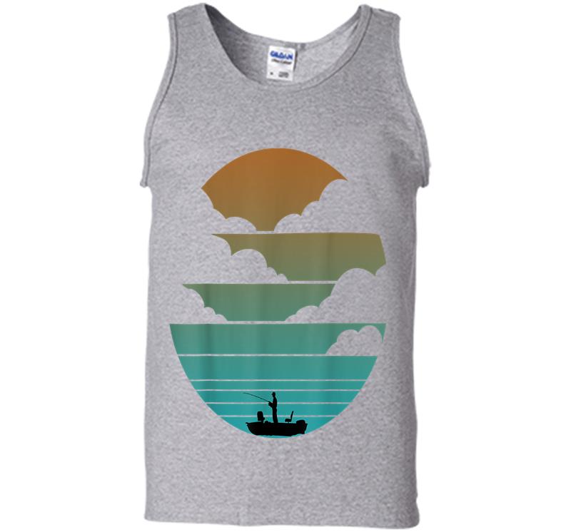 Inktee Store - Great Retro Fishing Rod &Amp; Fishing Reel Gift For Boat Anglers Mens Tank Top Image
