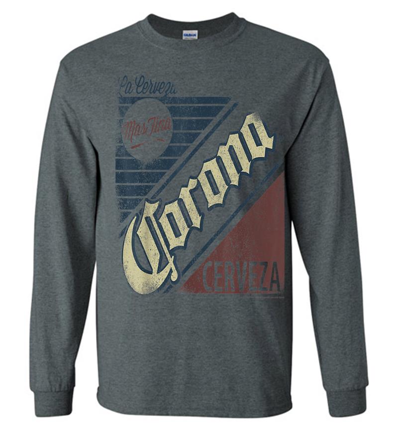 Inktee Store - Grey Corona Logo Short Sleeve Adult Long Sleeve T-Shirt Image