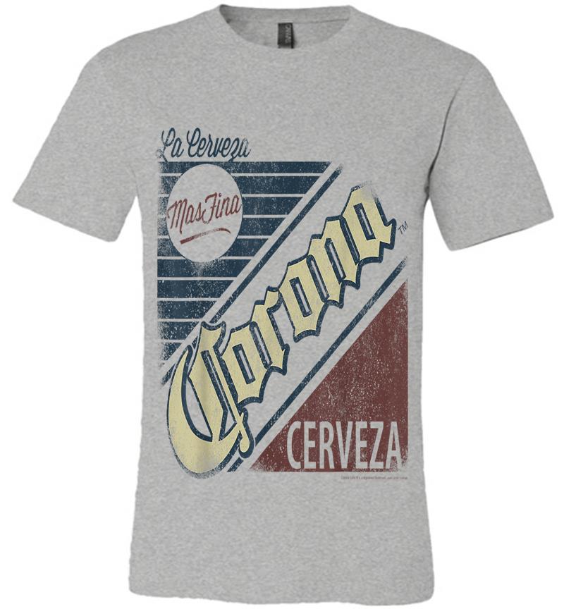 Inktee Store - Grey Corona Logo Short Sleeve Adult Premium T-Shirt Image