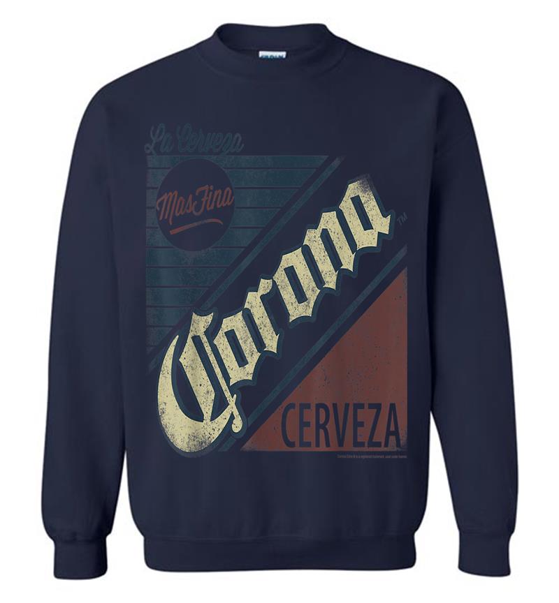 Inktee Store - Grey Corona Logo Short Sleeve Adult Sweatshirt Image