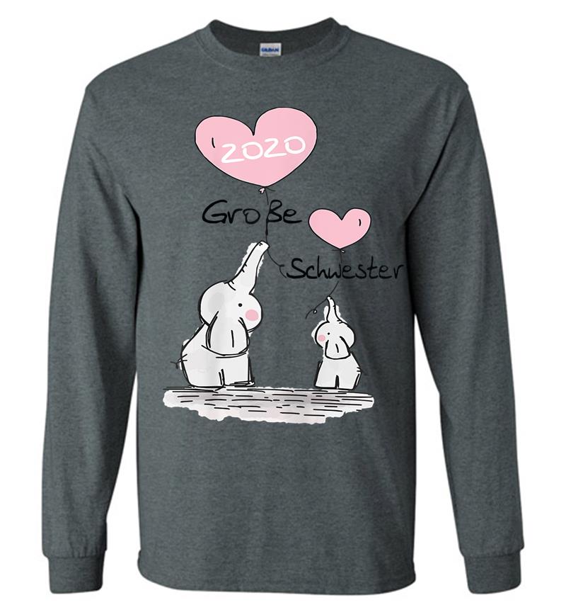 Inktee Store - Groe Schwester 2020 Se Elefanten Geschenk Idee Geschwiste Long Sleeve T-Shirt Image