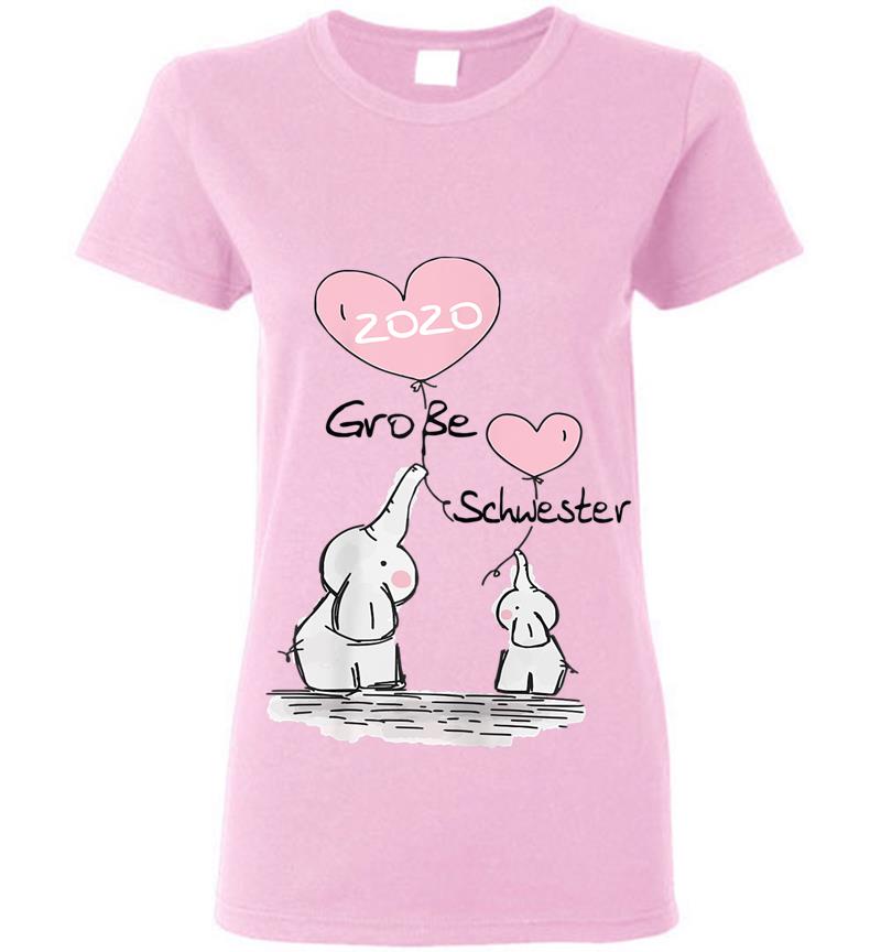 Inktee Store - Groe Schwester 2020 Se Elefanten Geschenk Idee Geschwiste Womens T-Shirt Image