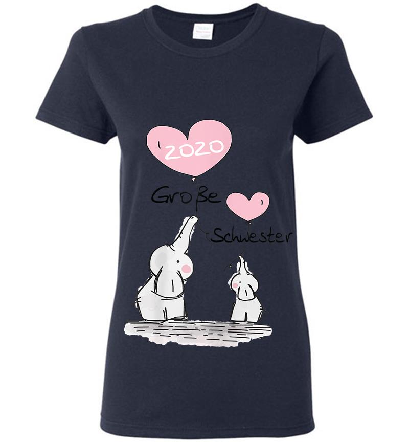 Inktee Store - Groe Schwester 2020 Se Elefanten Geschenk Idee Geschwiste Womens T-Shirt Image