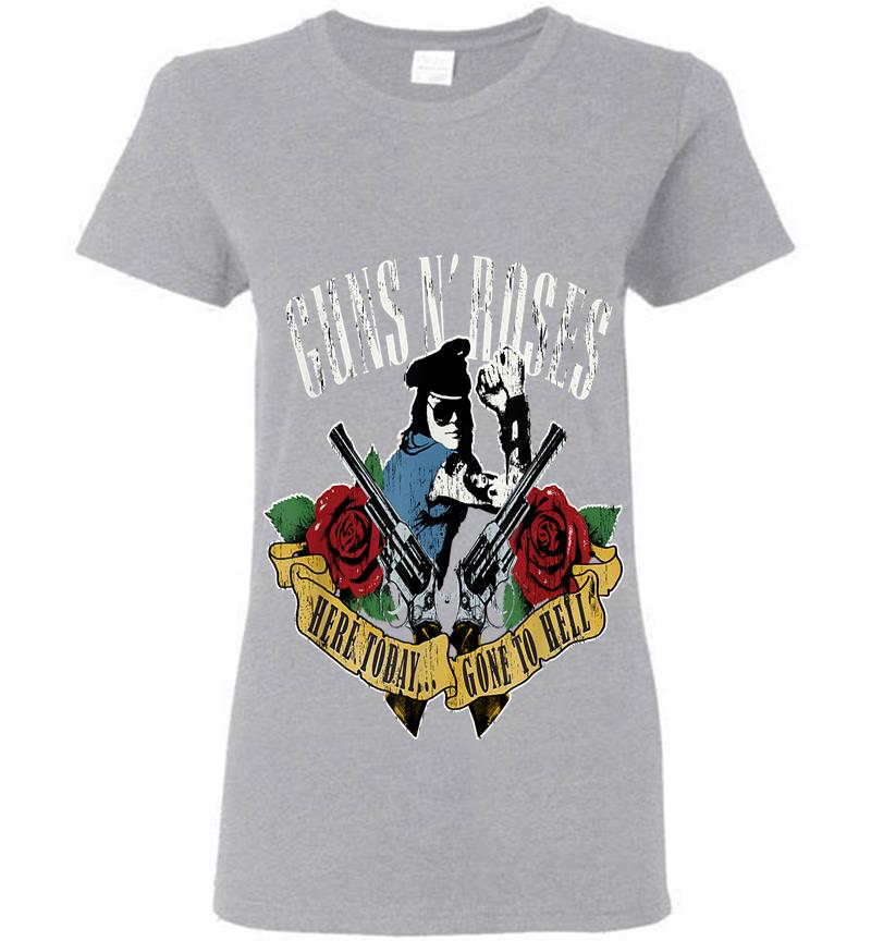Inktee Store - Guns N Roses Here Today Gone To Hell Womens T-Shirt Image
