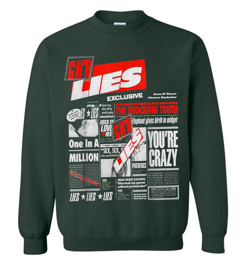 Inktee Store - Guns N' Roses Official Lies Sweatshirt Image