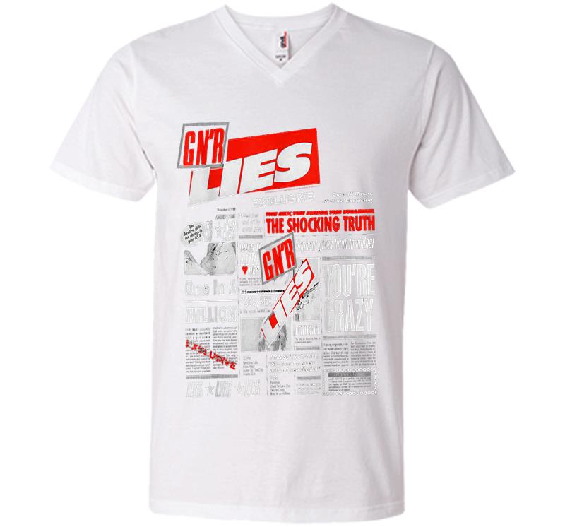 Inktee Store - Guns N' Roses Official Lies V-Neck T-Shirt Image