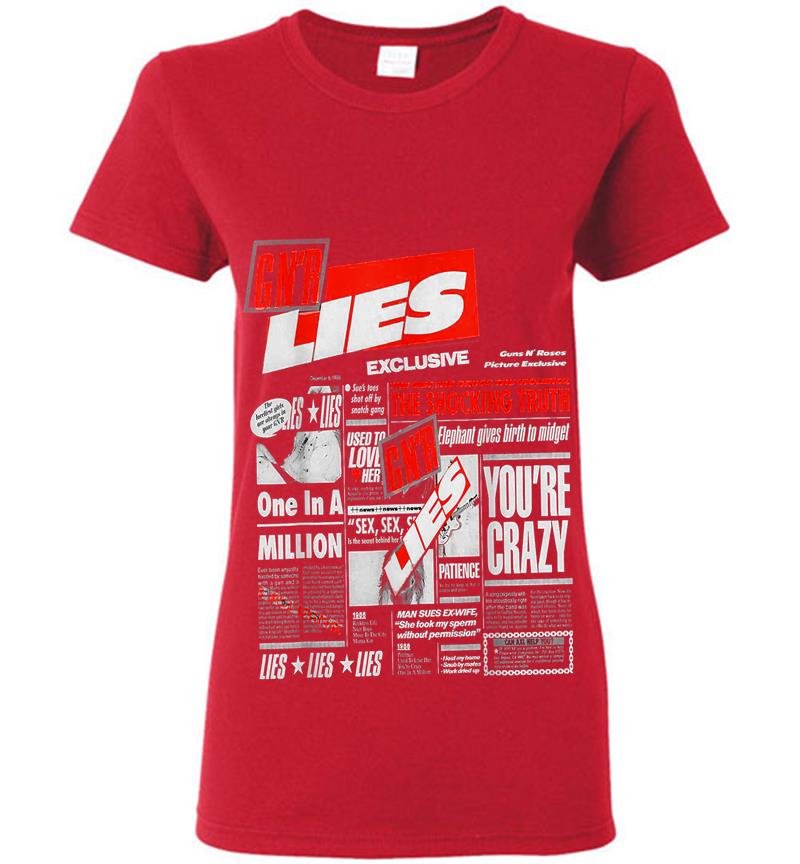 Inktee Store - Guns N' Roses Official Lies Womens T-Shirt Image