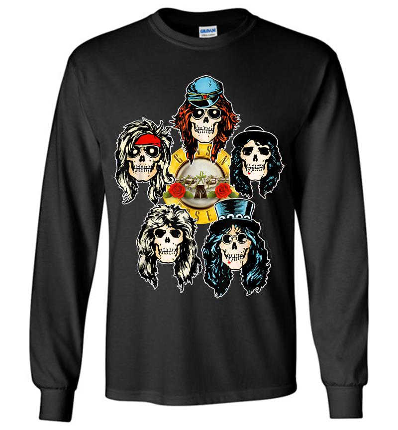 Guns N' Roses Official Skull Heads Long Sleeve T-shirt