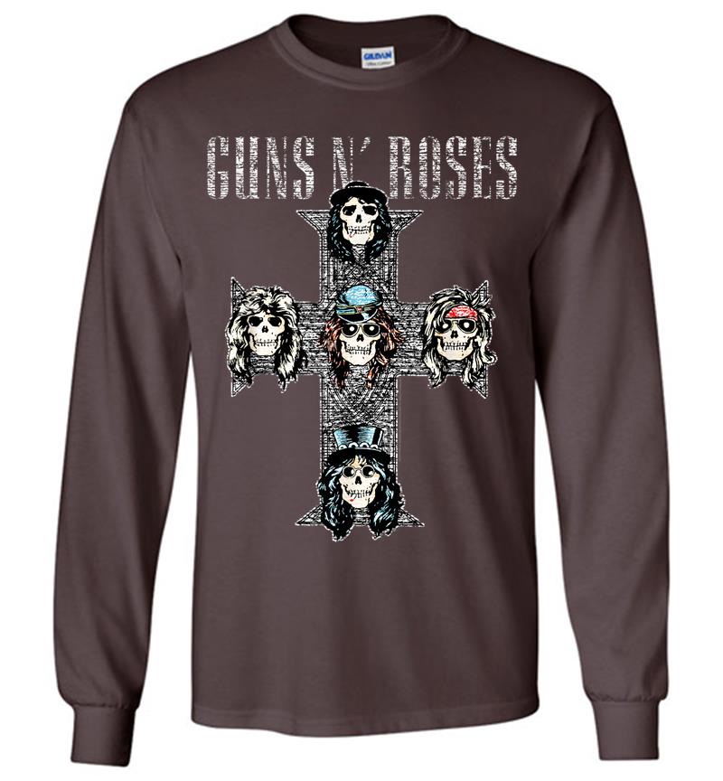 Inktee Store - Guns N' Roses Official Vintage Cross Long Sleeve T-Shirt Image