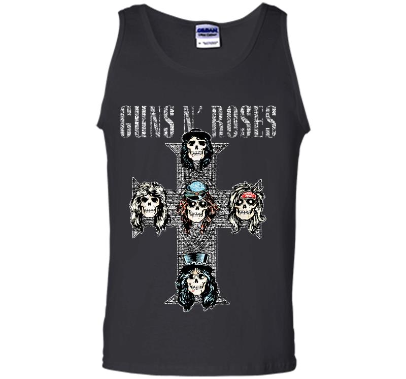 Inktee Store - Guns N' Roses Official Vintage Cross Mens Tank Top Image