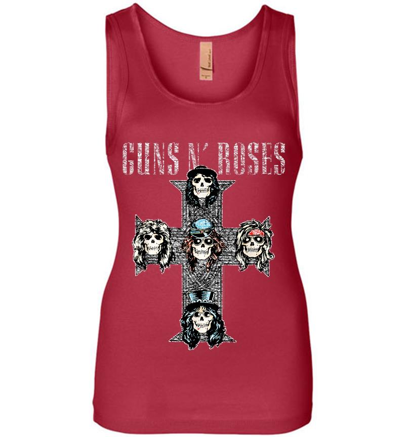 Inktee Store - Guns N' Roses Official Vintage Cross Womens Jersey Tank Top Image