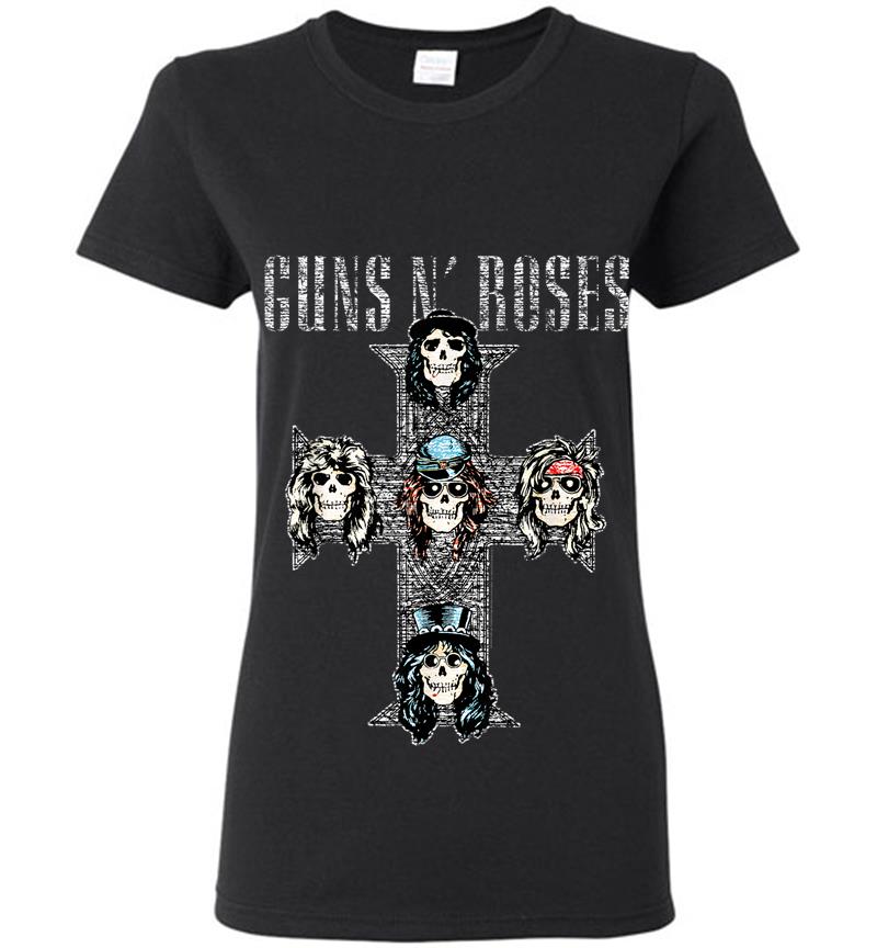 Guns N' Roses Official Vintage Cross Womens T-shirt