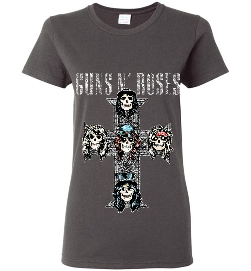 Inktee Store - Guns N' Roses Official Vintage Cross Womens T-Shirt Image