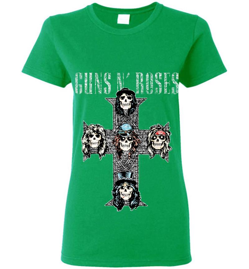 Inktee Store - Guns N' Roses Official Vintage Cross Womens T-Shirt Image