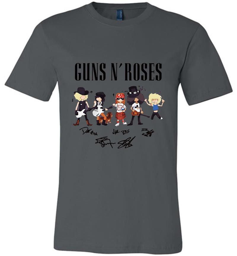Guns N’ Roses Rock Band Chibi Signature Premium T-shirt