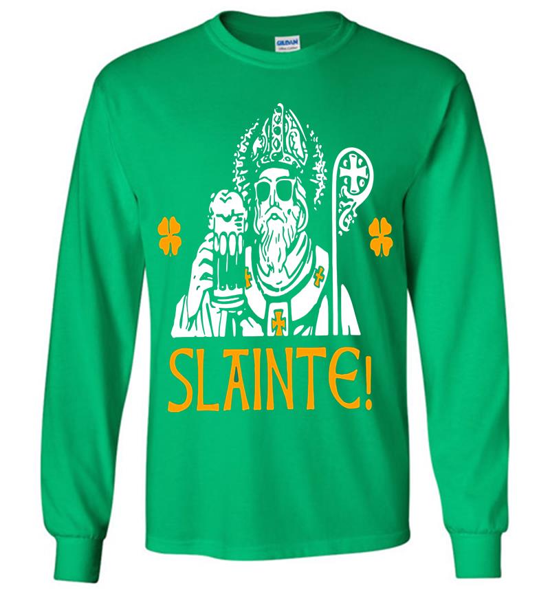 Inktee Store - Happy St Patricks Day Drink Slainte Beer Long Sleeve T-Shirt Image