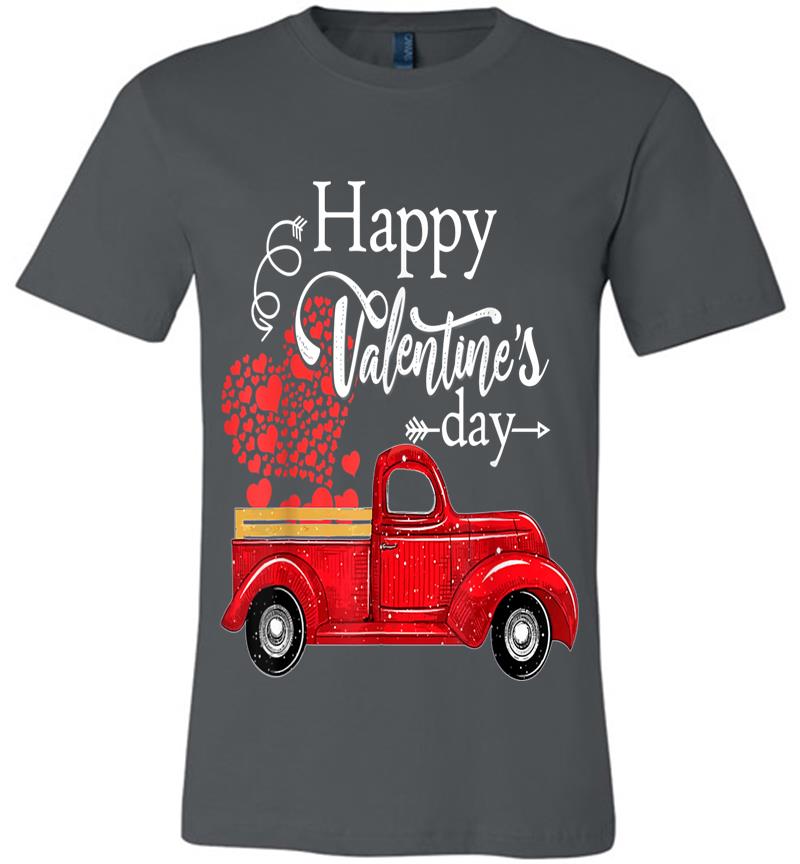 Happy Valentines Day Truck Heart Carrying Love Heart Costume Premium T-shirt