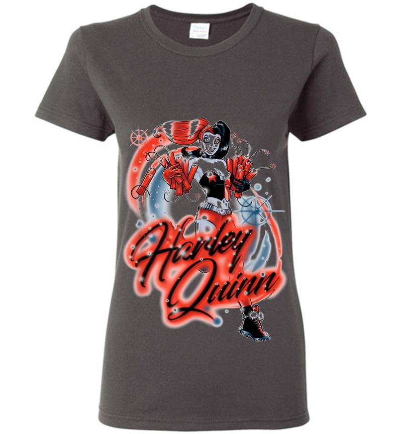 Inktee Store - Harley Quinn Airbrush Womens T-Shirt Image