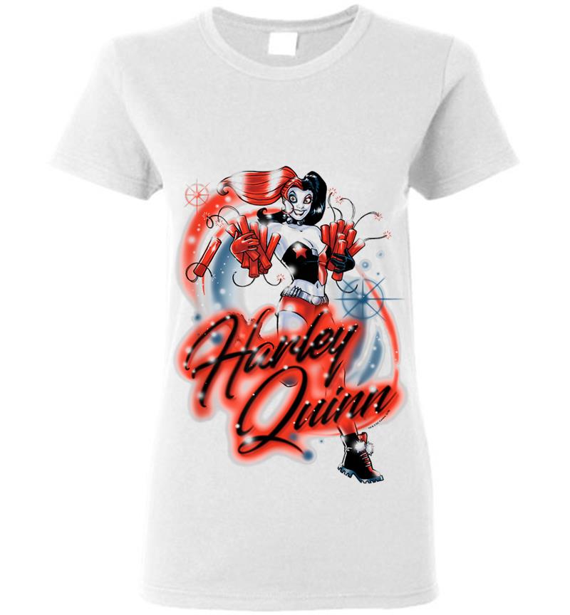 Inktee Store - Harley Quinn Airbrush Womens T-Shirt Image