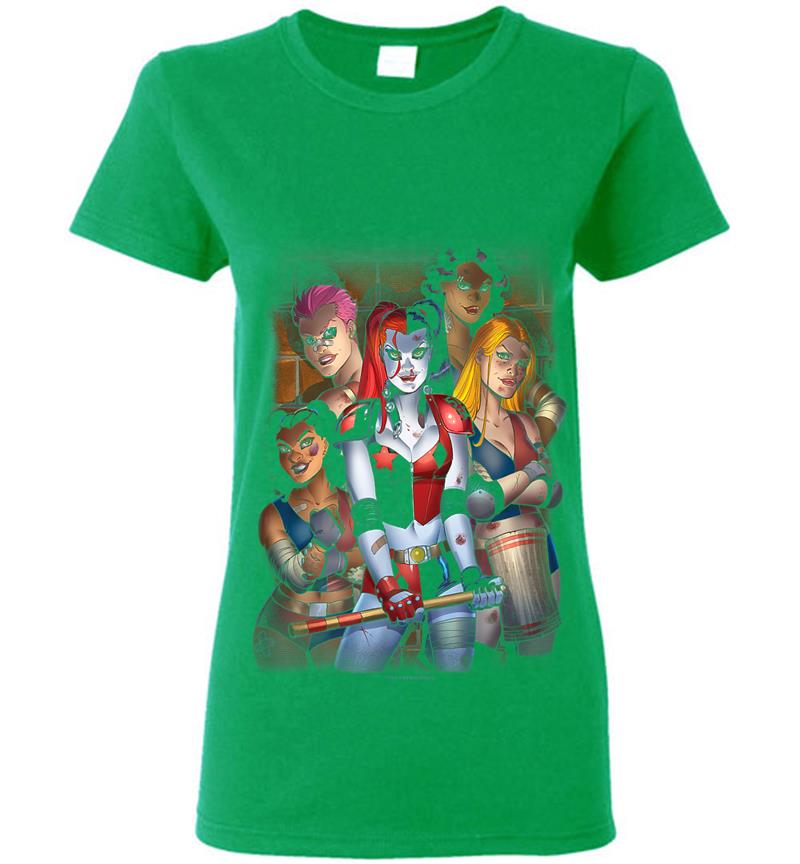Inktee Store - Harley Quinn And Bad Girls Womens T-Shirt Image
