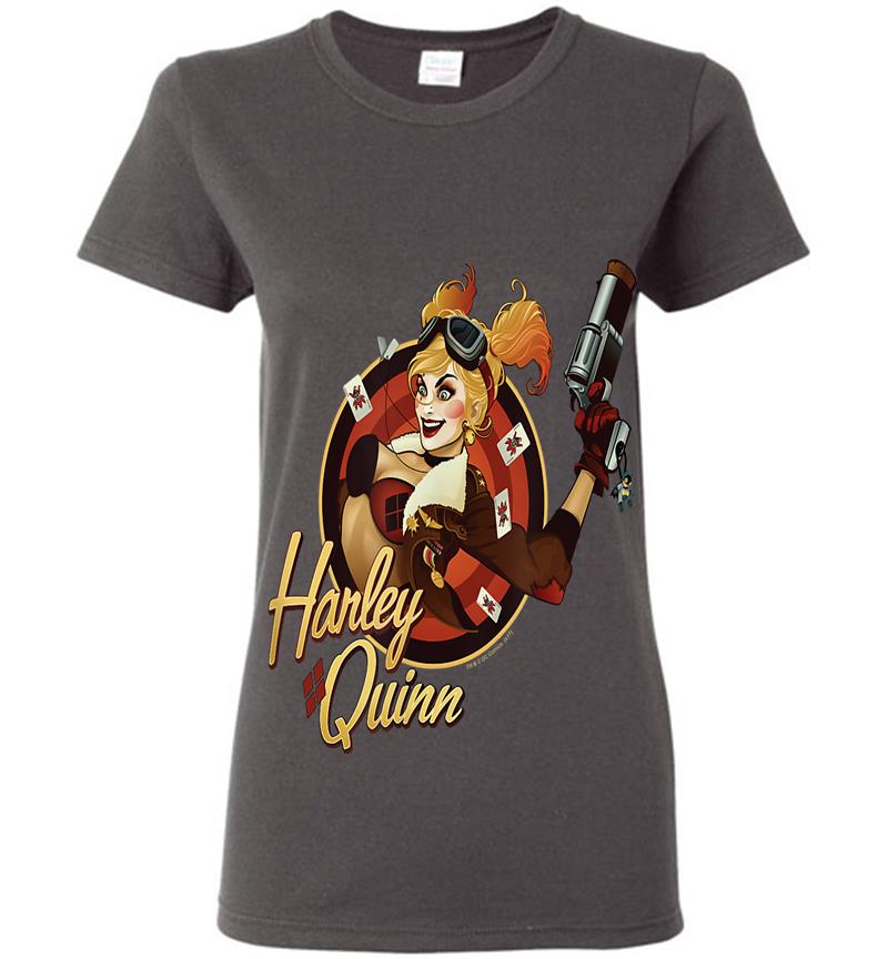 Inktee Store - Harley Quinn Bomber Womens T-Shirt Image
