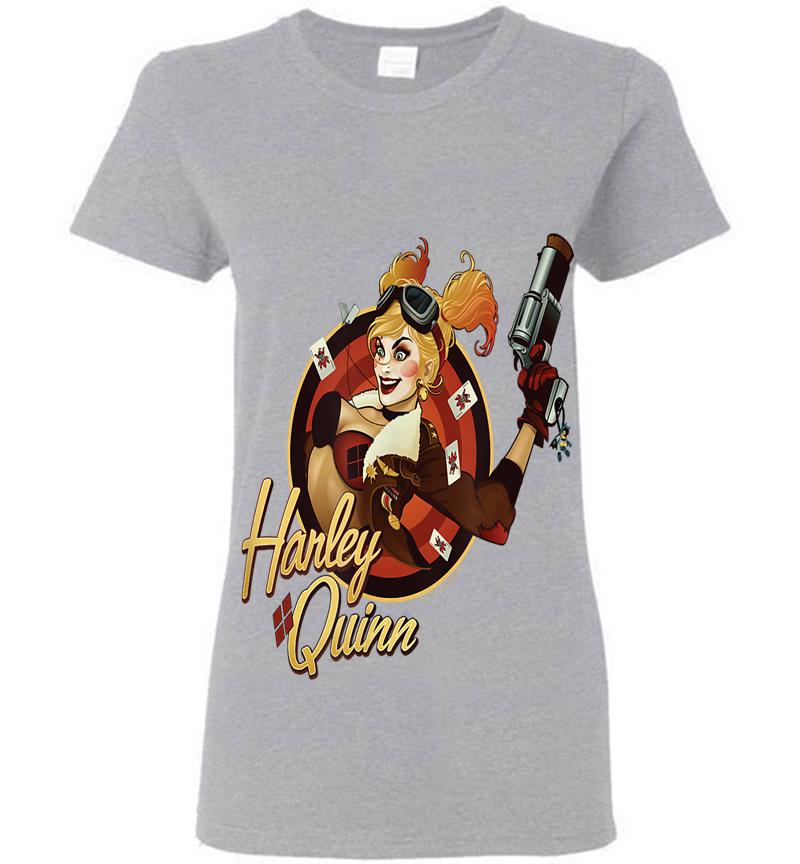 Inktee Store - Harley Quinn Bomber Womens T-Shirt Image