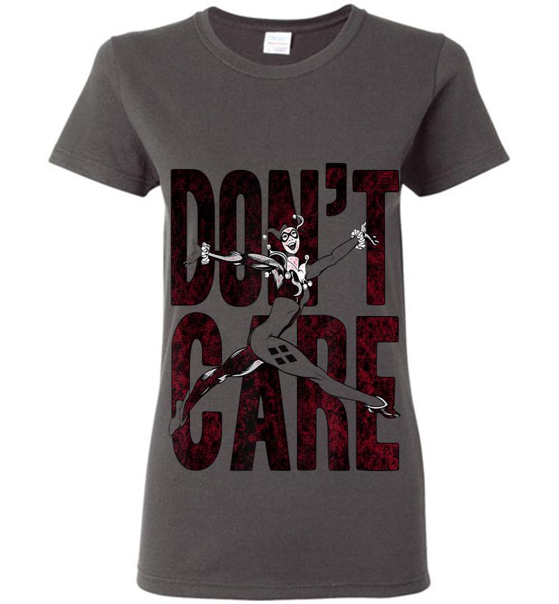 Inktee Store - Harley Quinn Don'T Care Womens T-Shirt Image